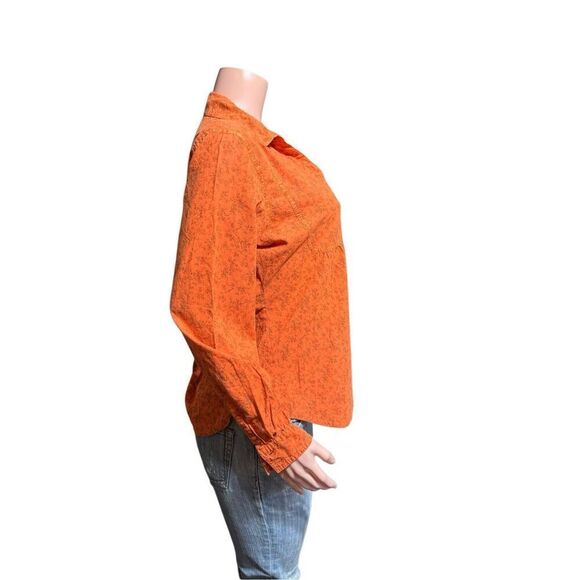 Pulp long-sleeve floral apricot button-up casual top M - Picture 4 of 5